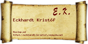 Eckhardt Kristóf névjegykártya