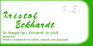 kristof eckhardt business card